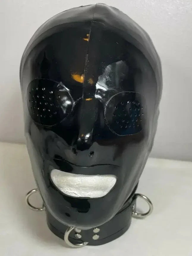 Classic Full Face Latex Mask — Black