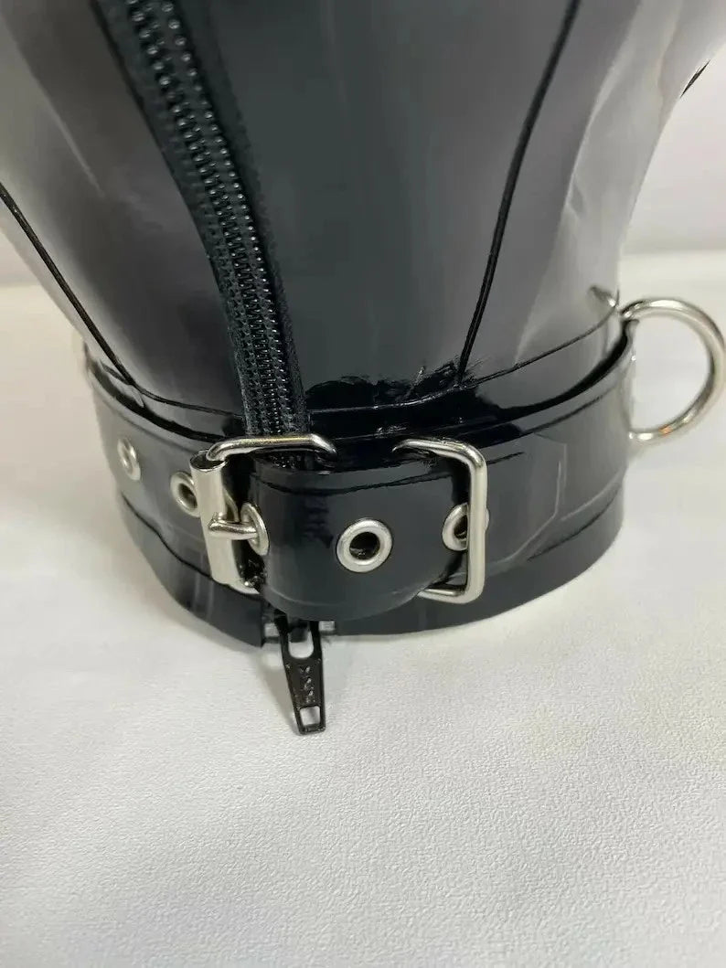 Classic Full Face Latex Mask — Black