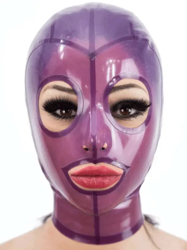 Transparent Purple Latex Hood