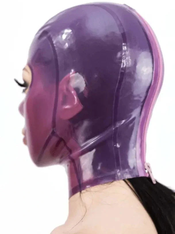 Transparent Purple Latex Hood