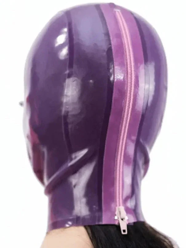 Transparent Purple Latex Hood