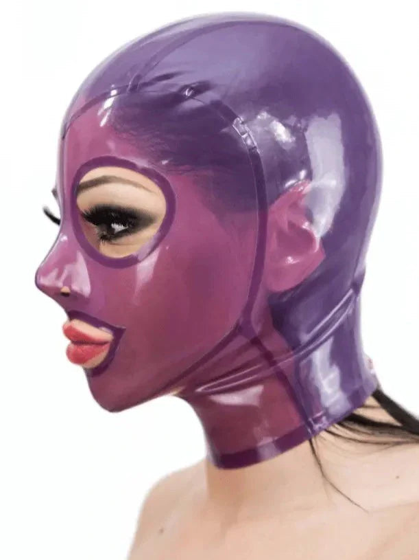 Transparent Purple Latex Hood