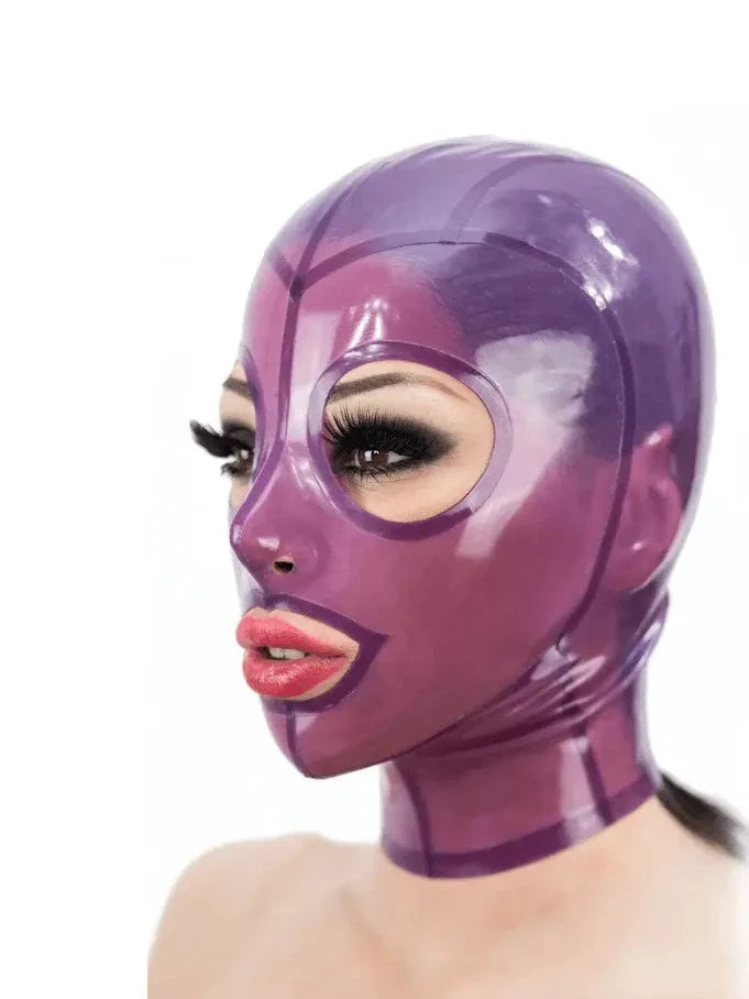 Transparent Purple Latex Hood