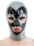 Silver & Black Latex Mask