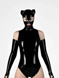 Black Latex Cat Hood