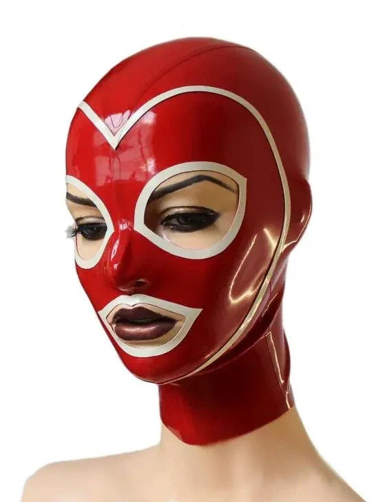 Red & White Latex Hood