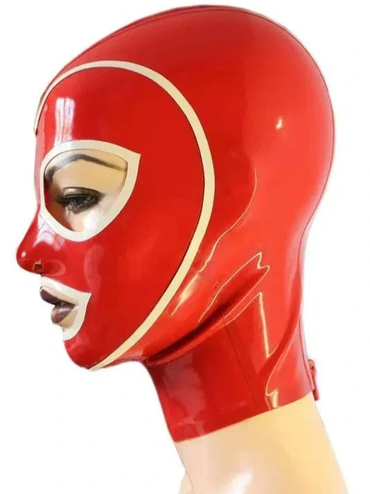 Red & White Latex Hood