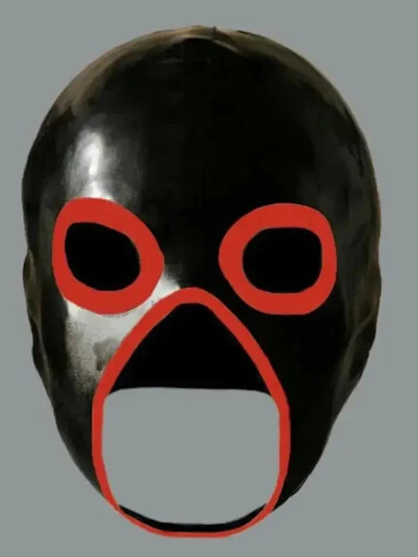 Fierce Red Demon Latex Hood