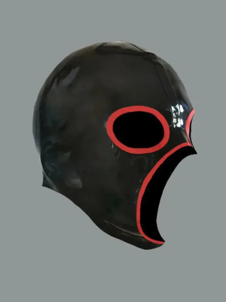 Fierce Red Demon Latex Hood