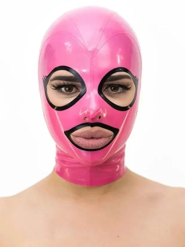 Bubblegum Bandit Latex Mask — Pink & Black