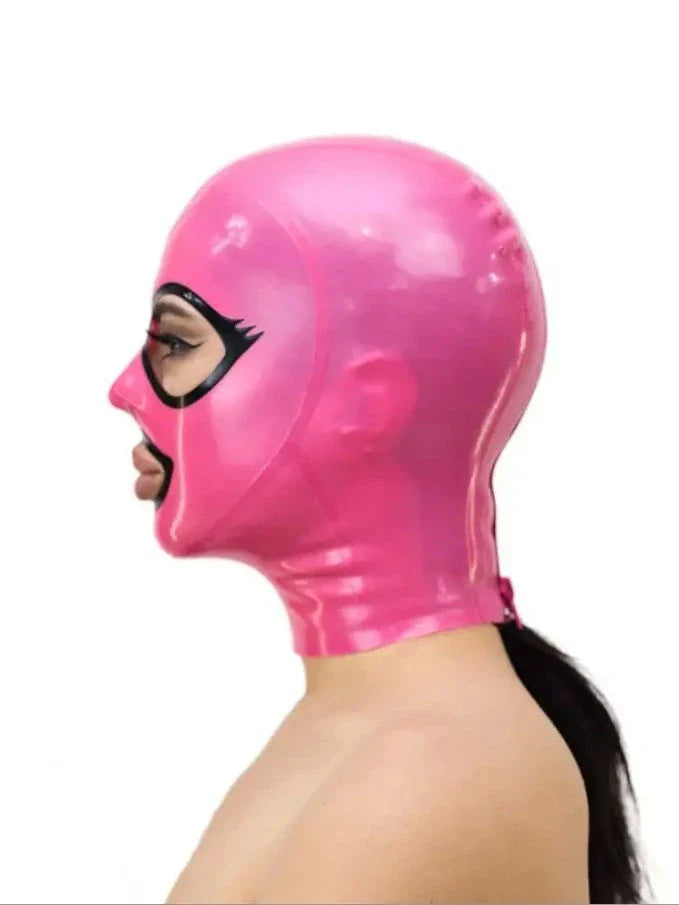 Bubblegum Bandit Latex Mask — Pink & Black