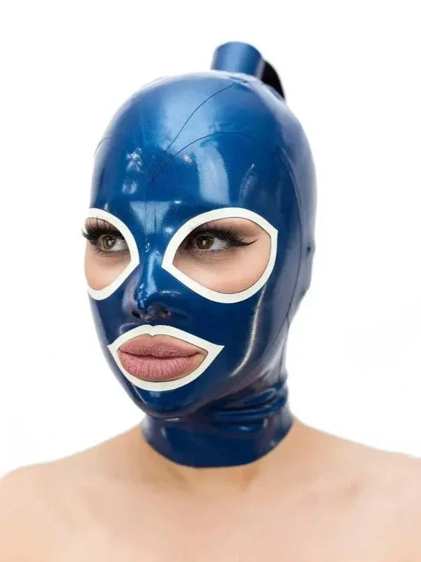 Ocean Avenger Blue & White Latex Mask