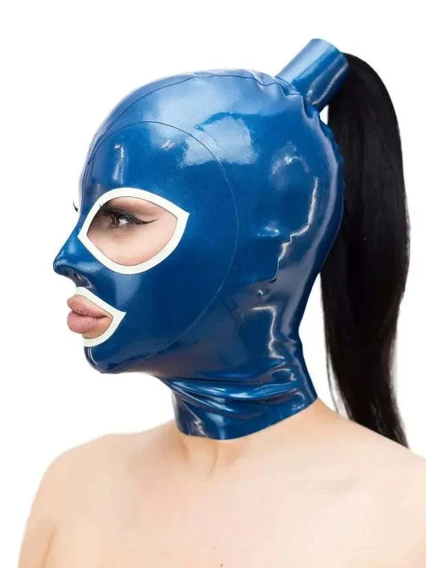 Ocean Avenger Blue & White Latex Mask