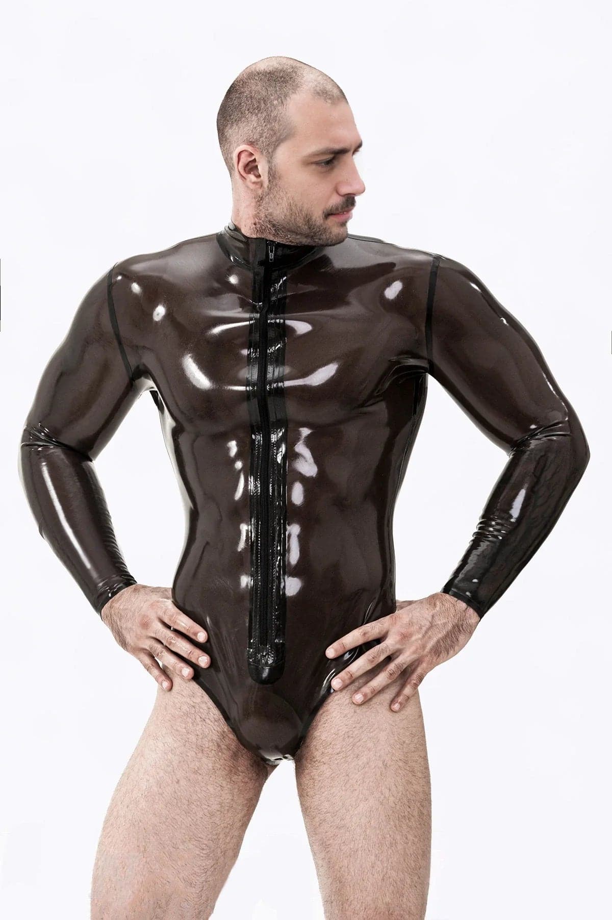 Men’s Long-Sleeve Latex Leotard