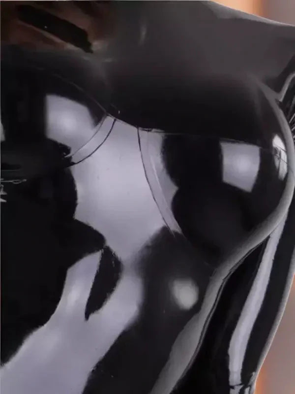 Black Latex Catsuit — No Feet
