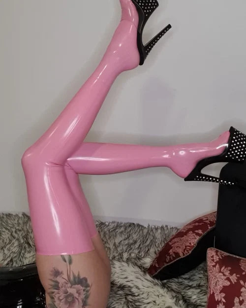 Latex Thigh-High Stockings – Pink