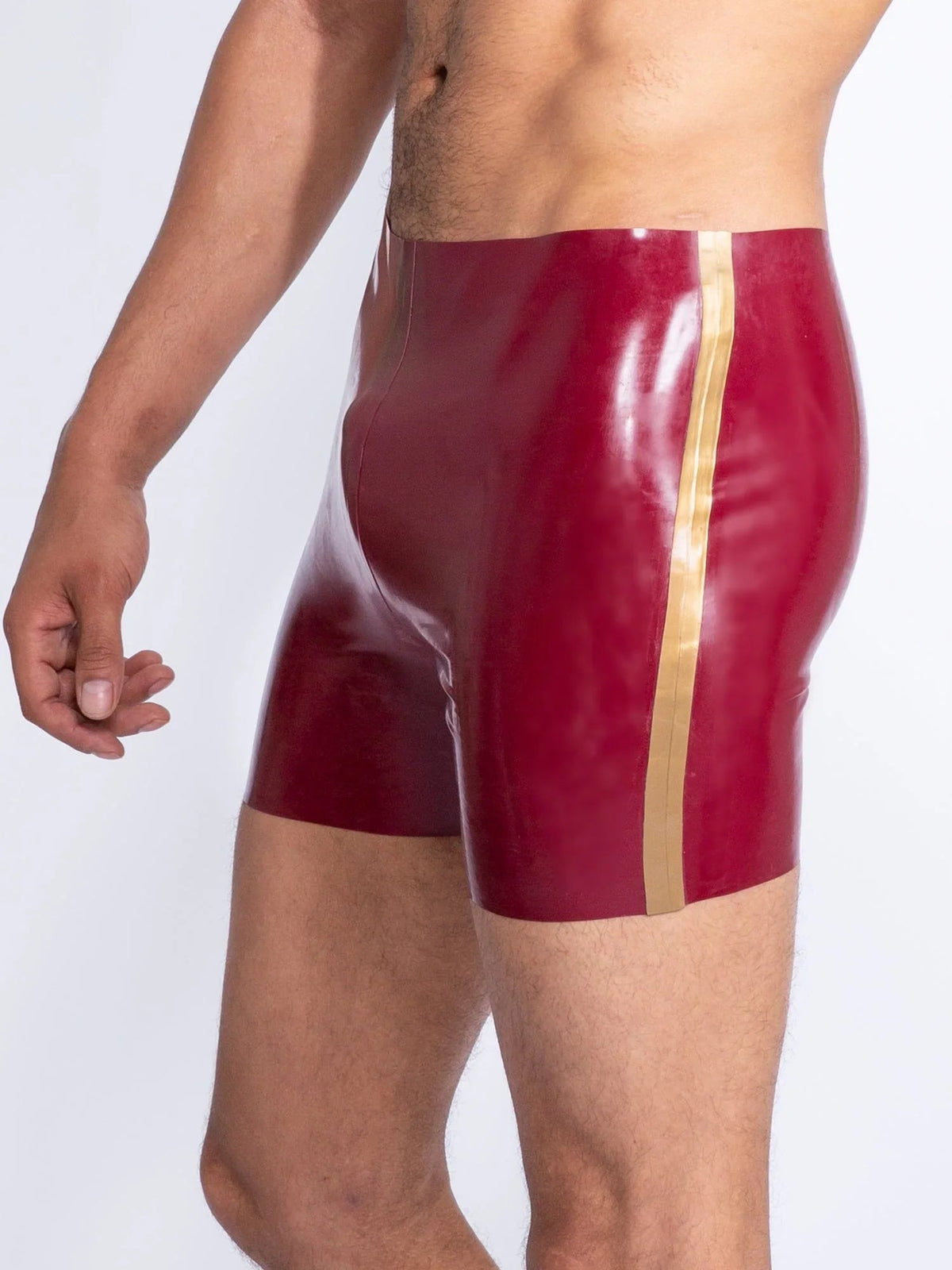 Latex Men’s Shorts – Maroon