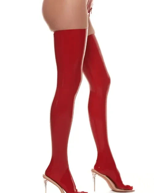 Latex Thigh-High Stockings – Red