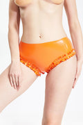 Latex Briefs in Orange – High-Gloss Women's Latex Underwear