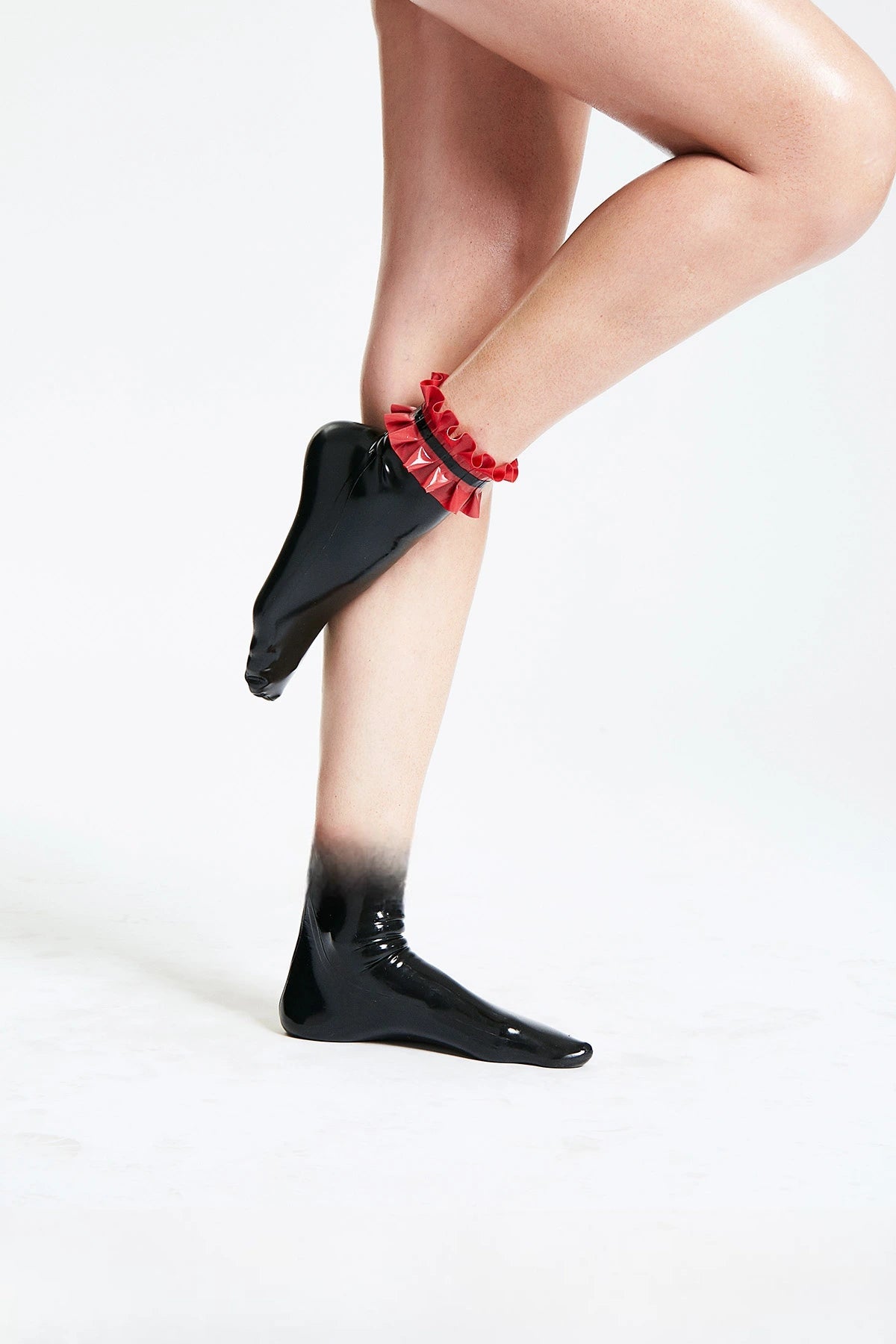 Latex Frilled Ankle Socks