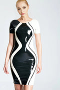 'Hourglass' Latex Cocktail Dress