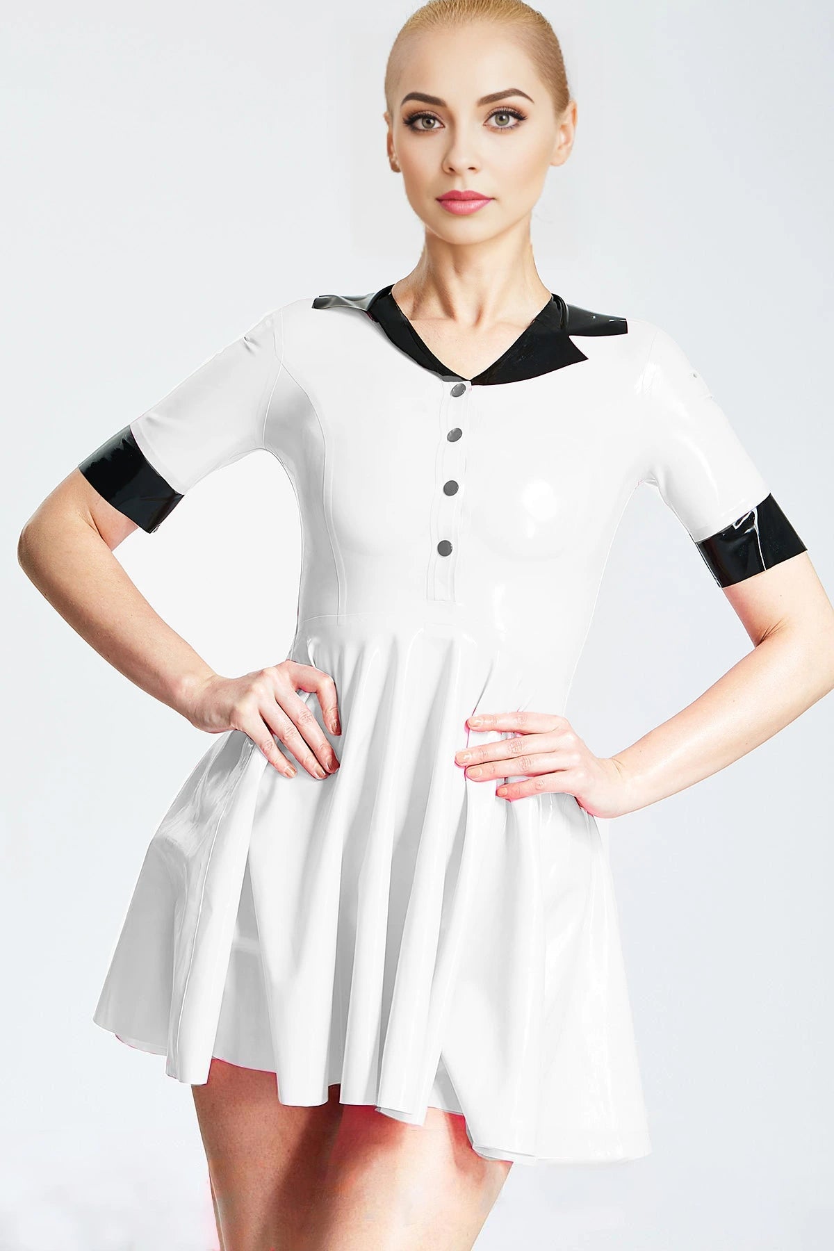 'Wendy' Latex Waitress Uniform Dress