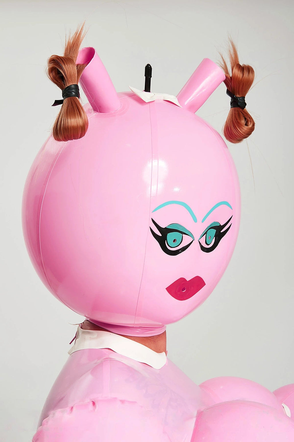 Unisex 'Polly-Waffle' Latex Inflatable Waitress Dress