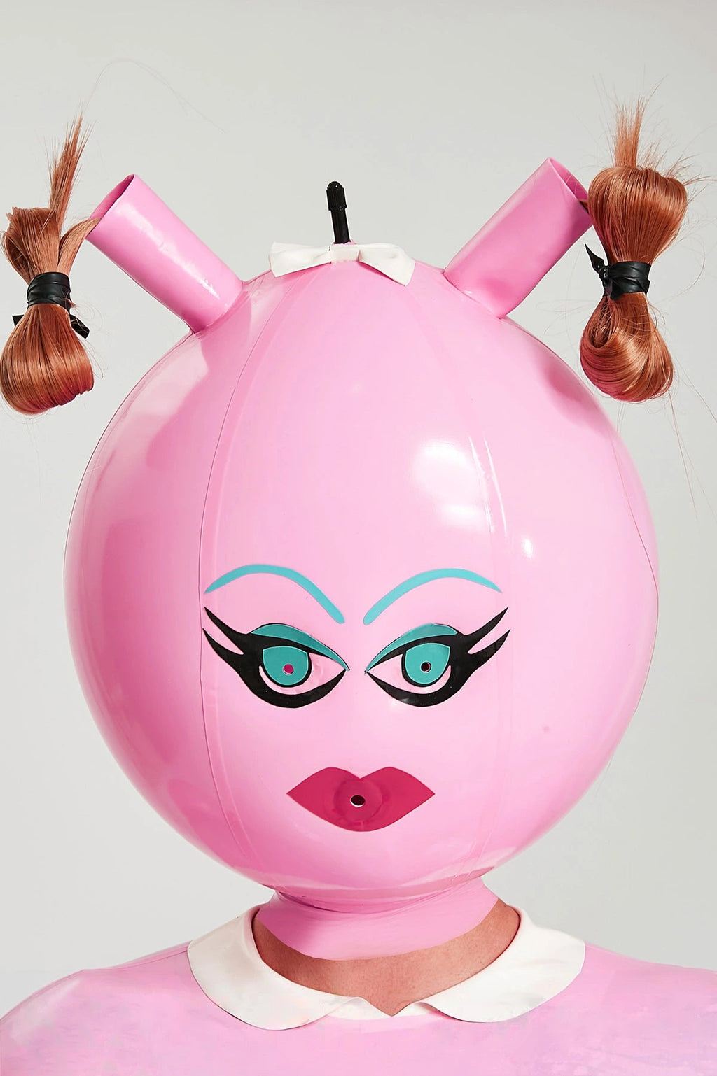 Unisex 'Polly-Waffle' Latex Inflatable Waitress Dress