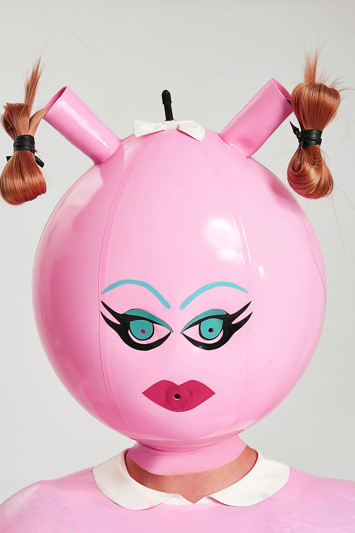 Unisex 'Polly-Waffle' Latex Inflatable Waitress Dress