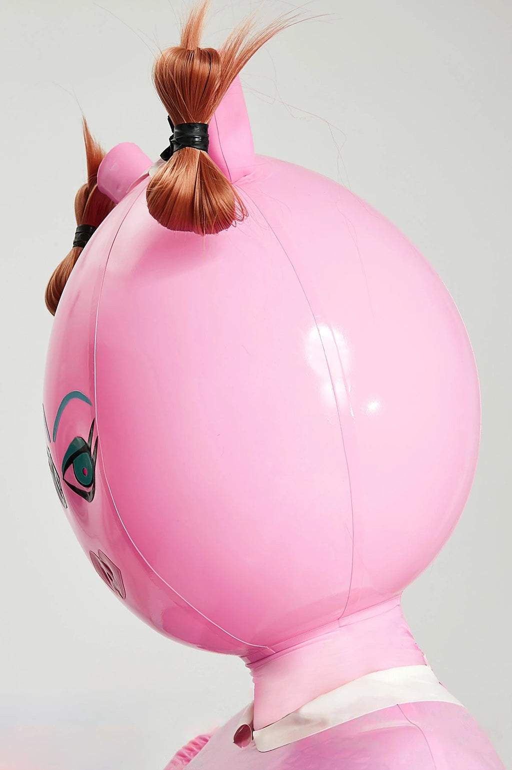 Unisex 'Polly-Waffle' Latex Inflatable Waitress Dress
