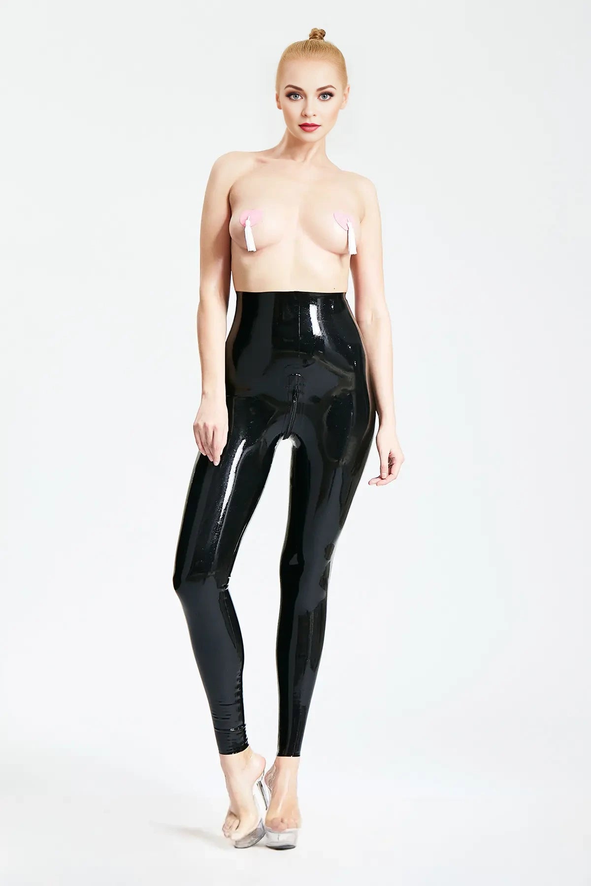 Basic High-Waisted Latex Tights
