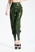 High-Waisted Latex Harem Pants