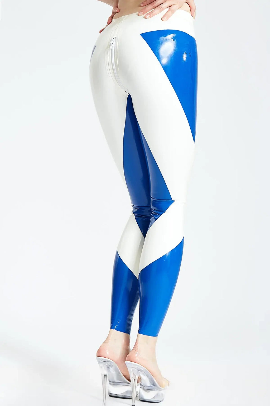 Big X Latex Zippered Tights