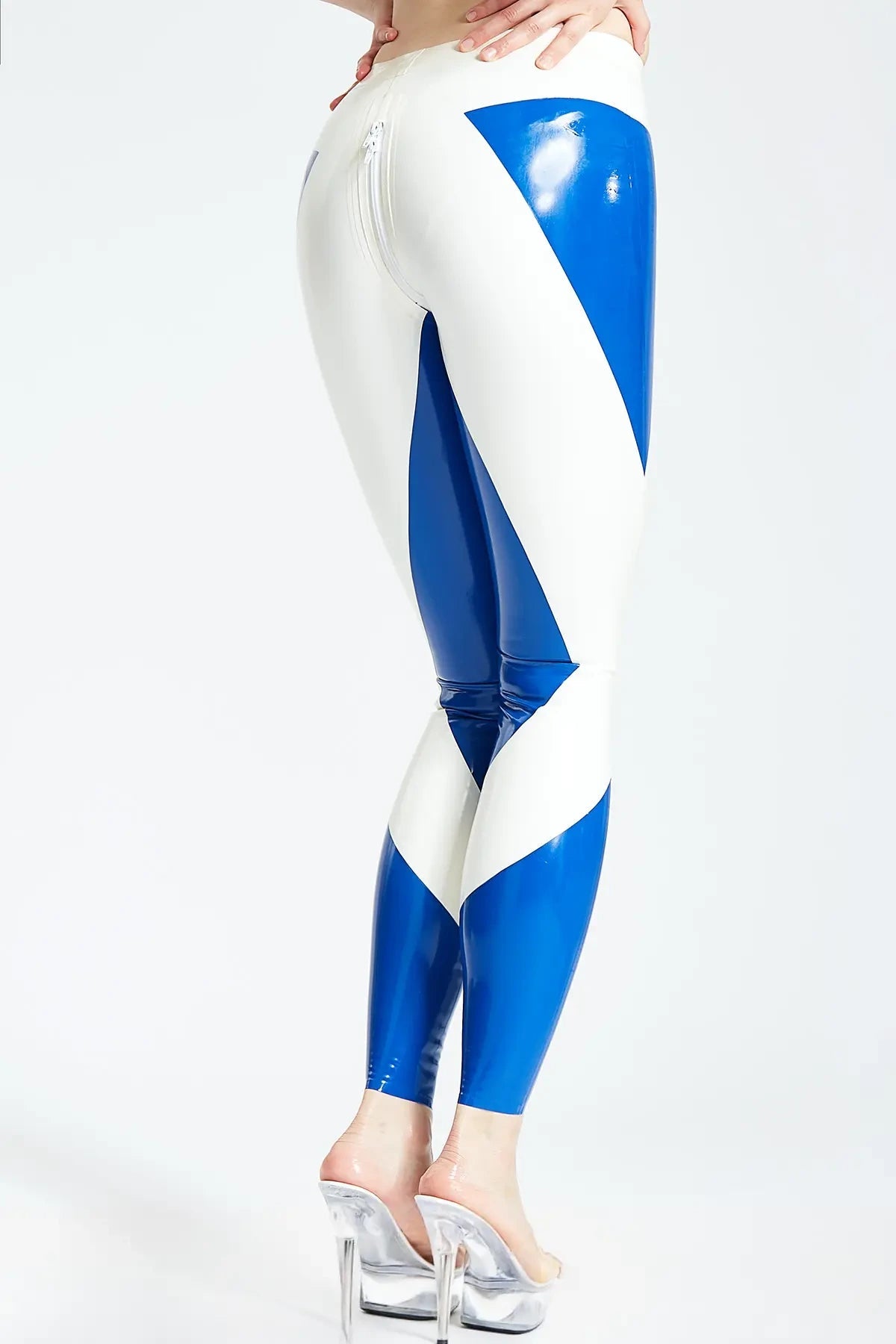 Big X Latex Zippered Tights