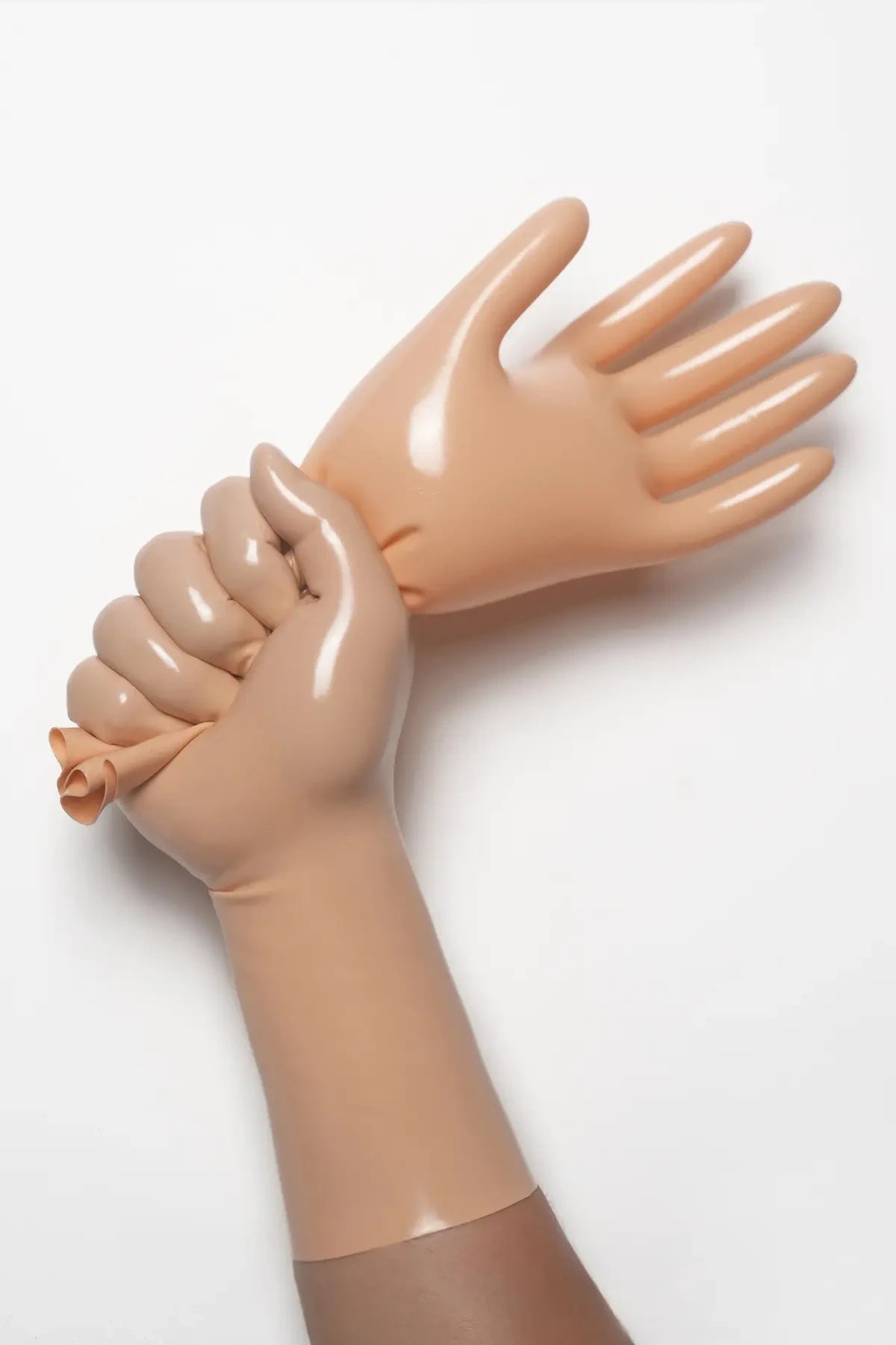 Classic Short Moulded Latex Gloves — Mannequin