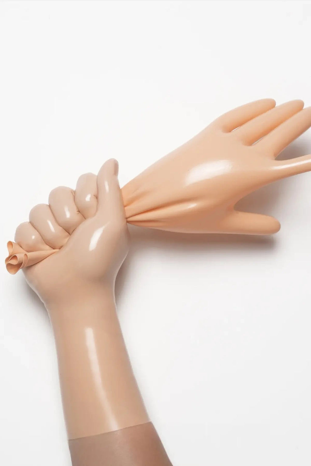 Classic Short Moulded Latex Gloves — Mannequin