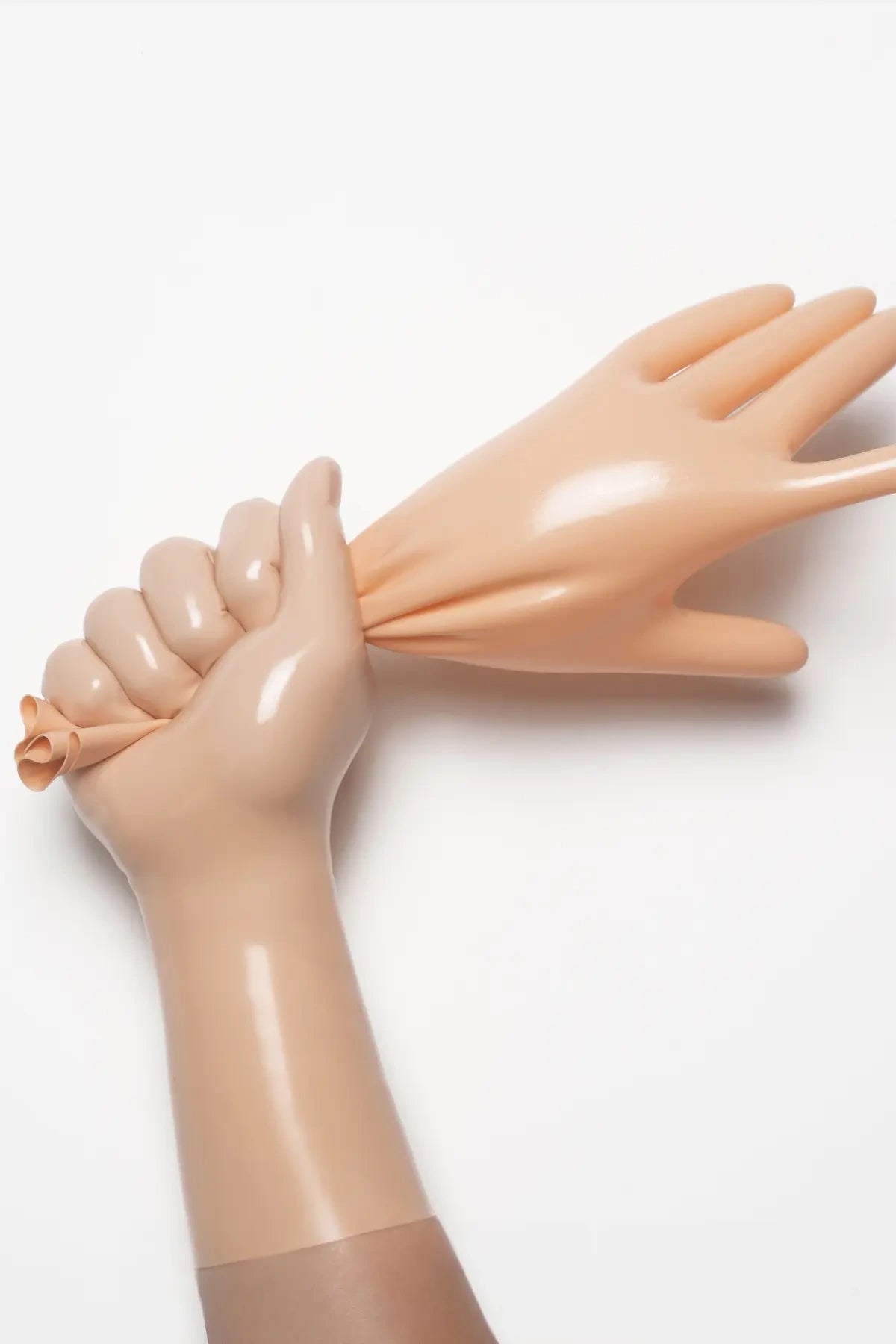 Classic Short Moulded Latex Gloves — Mannequin