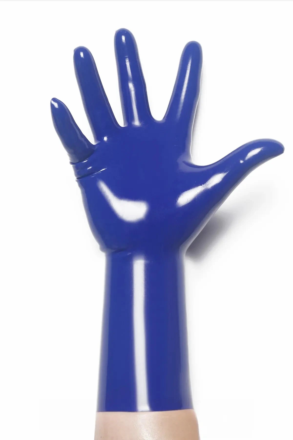 Classic Short Moulded Latex Gloves — Royal Blue