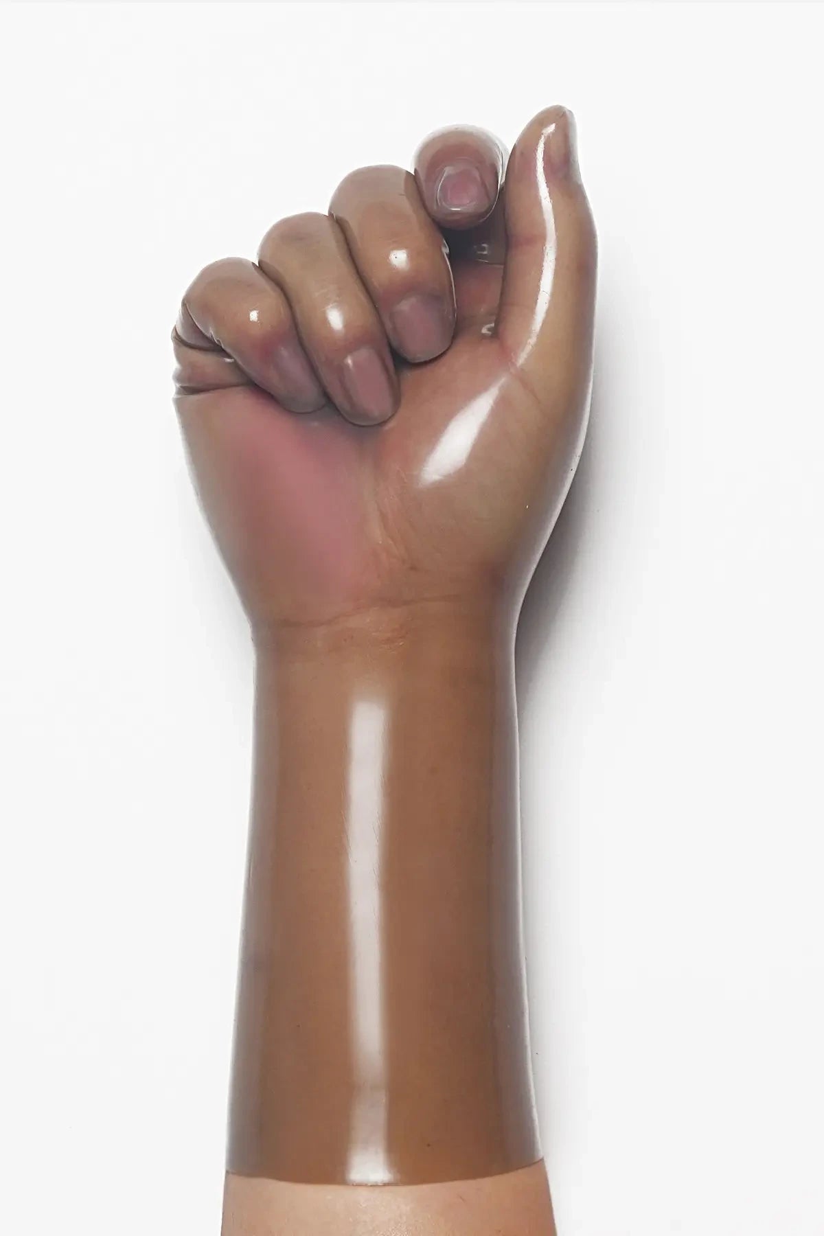 Classic Short Moulded Latex Gloves — Translucent Grey