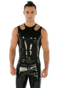 Cutaway Shoulder Men's Latex Vest Top