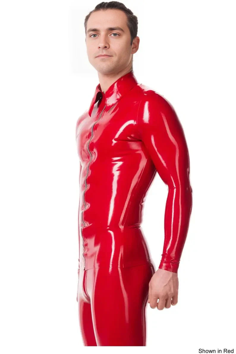 Latex Long-Sleeve Polo-Neck Shirt – Men’s