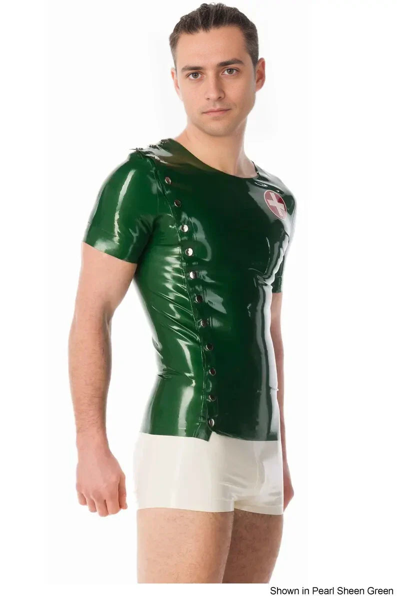Doc Medic Short-Sleeve Latex Crop Top