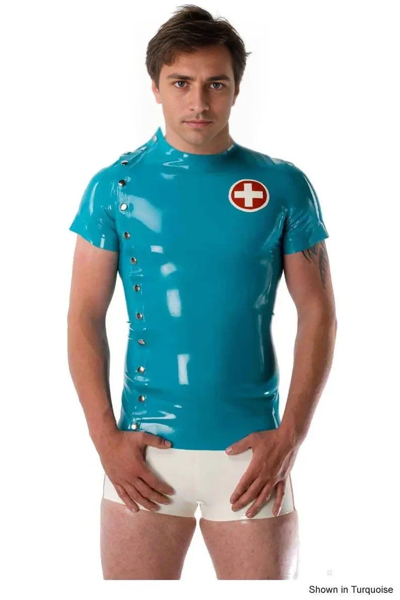 Doc Medic Short-Sleeve Latex Crop Top