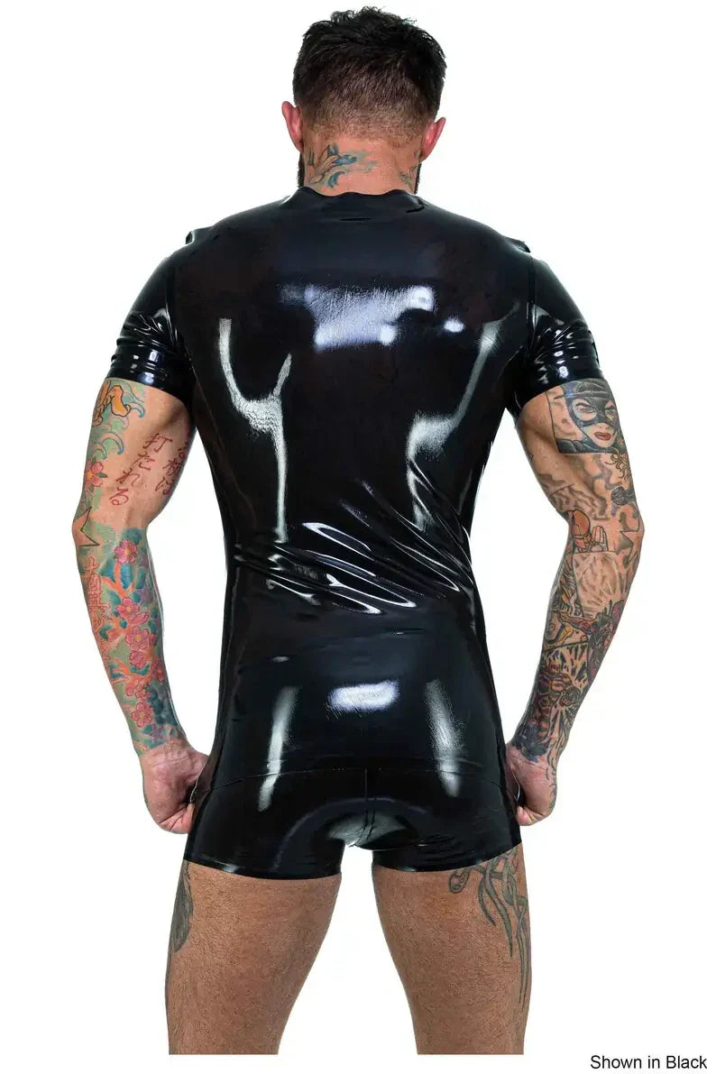 Doc Medic Short-Sleeve Latex Crop Top