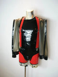 Men’s Contrast Latex Shorts with Shaped Cut