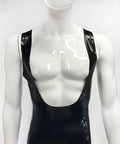 Latex Suspender Tank Top with Scoop Neck