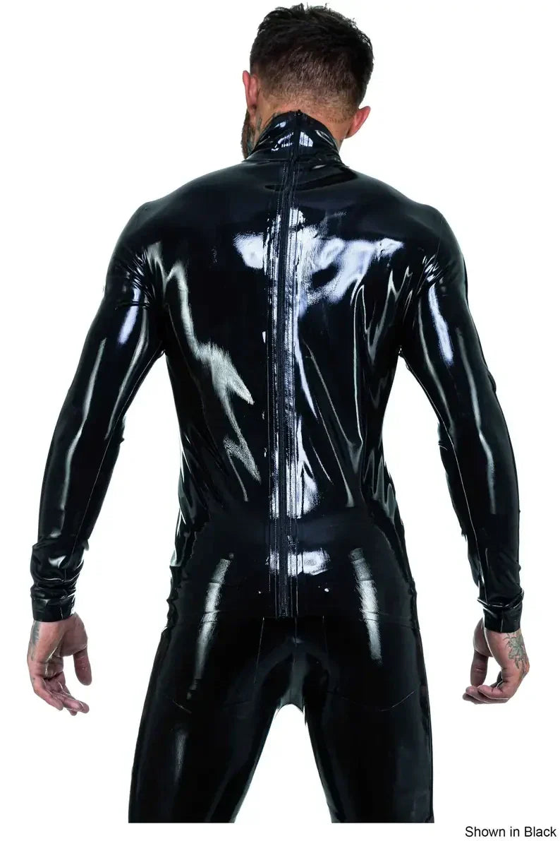 Latex Long Sleeve Back Zip Top – Men