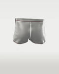 Men's Latex Shorts with Crotch Zip & Contrast Trim