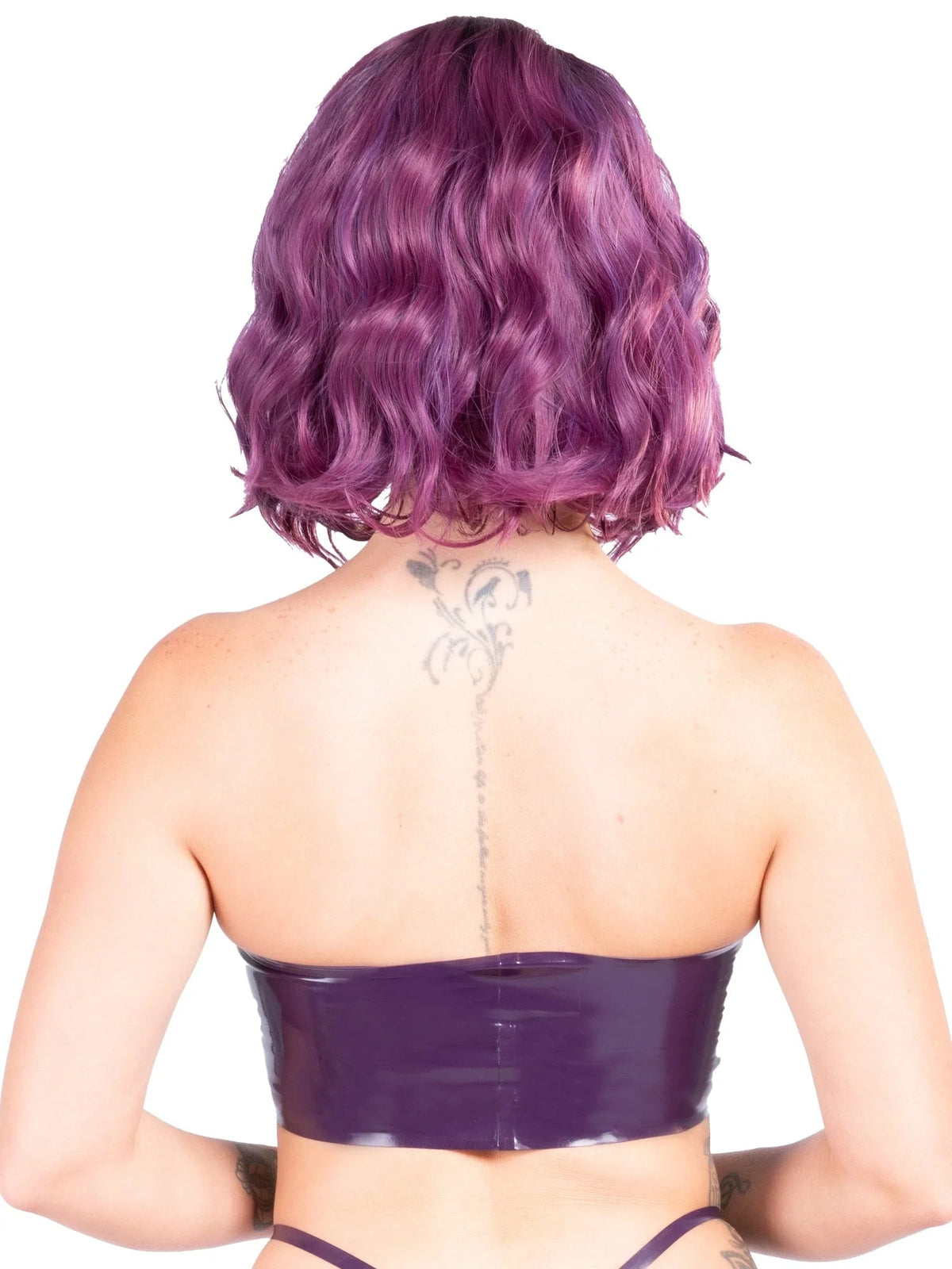 Latex Sweetheart Bandeau Top – Purple