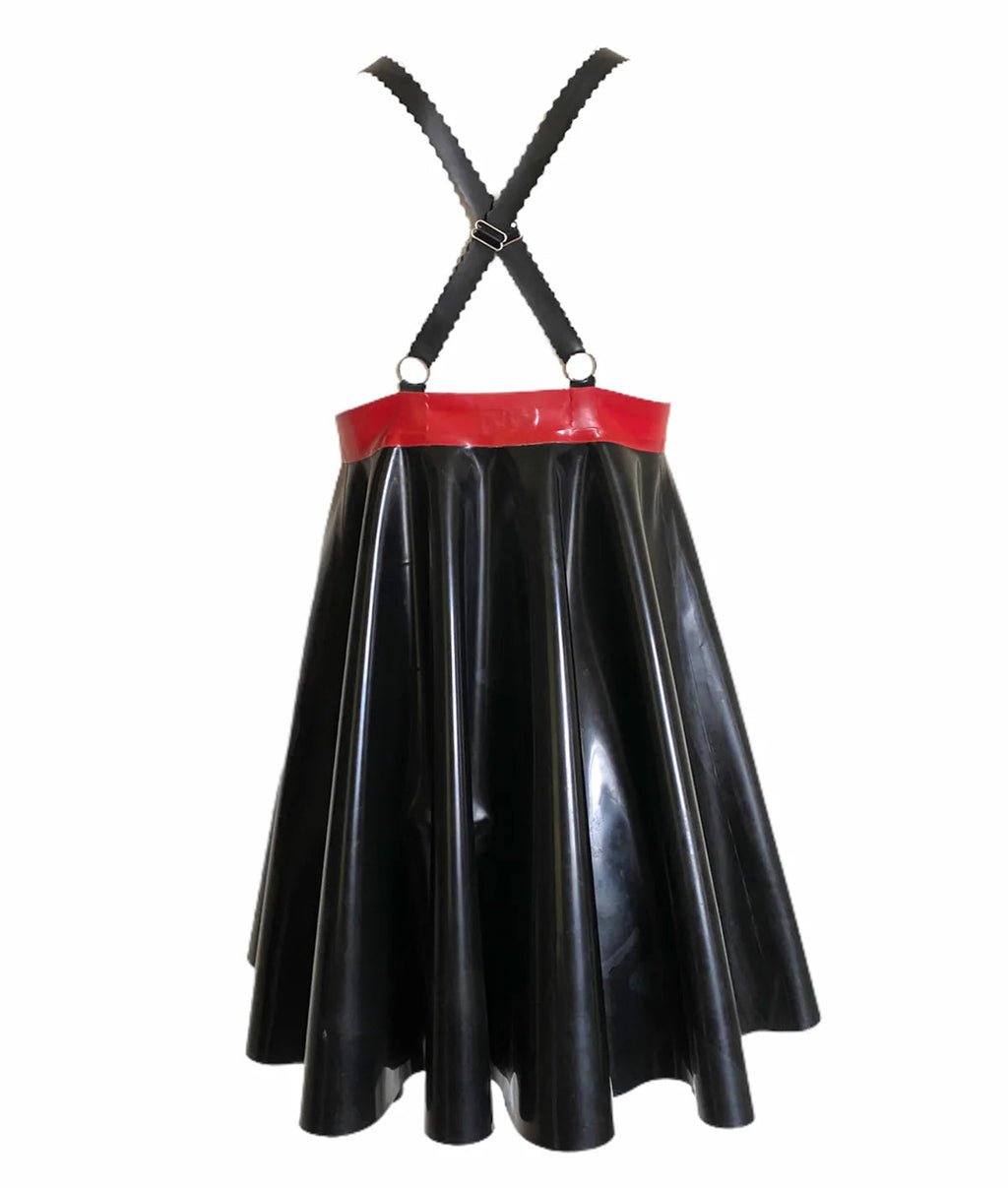Latex Babydoll Split Front Lingerie Dress – Flirty High-Gloss Latex Dress for Women
